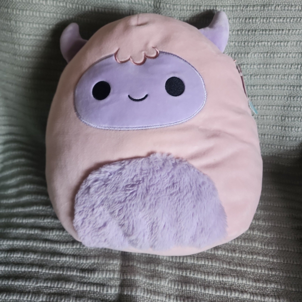 Squishmallows 'Ronaldo' - Soft Plush Kids Pillow - Pink and Purple